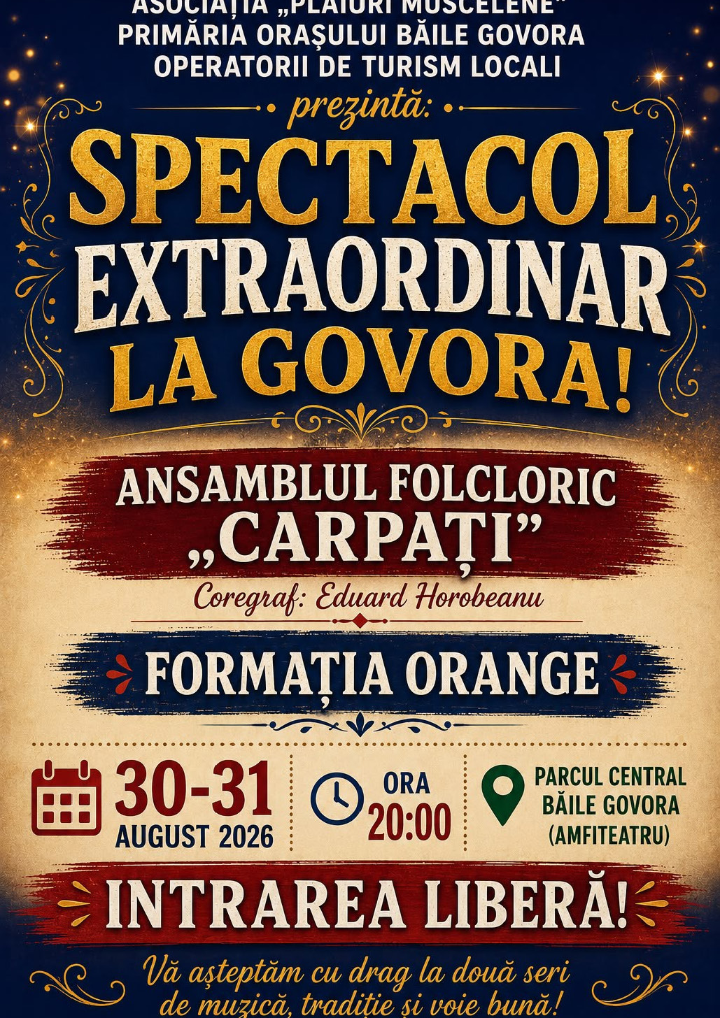 Încheiem frumos seria „Serilor de vară” la Băile Govora!