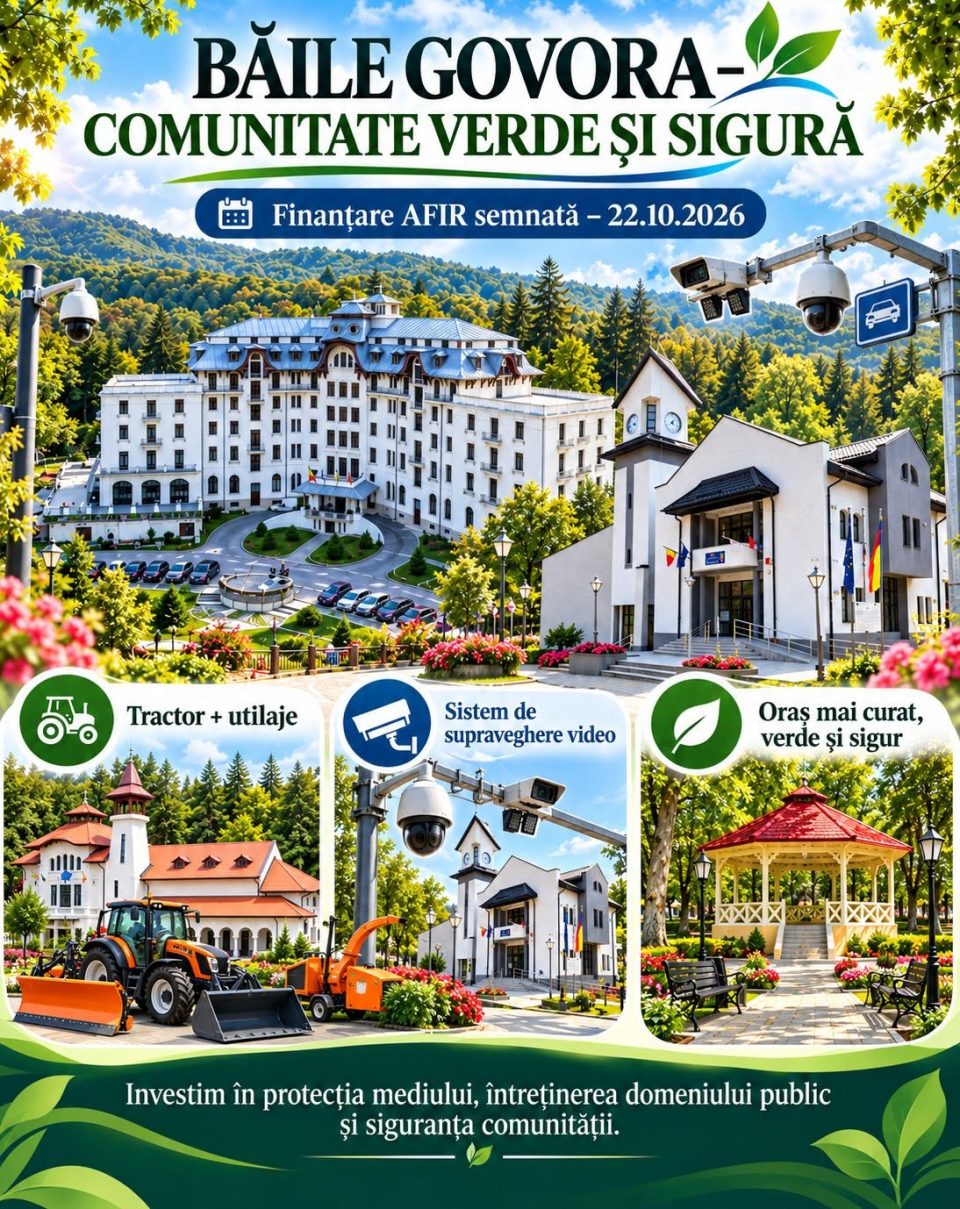 🌳🇪🇺 BĂILE GOVORA – COMUNITATE VERDE ȘI SIGURĂ! O NOUĂ FINANȚARE EUROPEANĂ PENTRU DEZVOLTAREA ORAȘULUI NOSTRU!