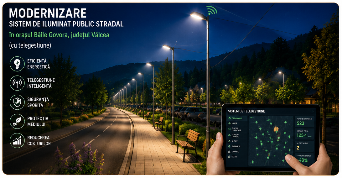 Modernizarea iluminatului public în Băile Govora